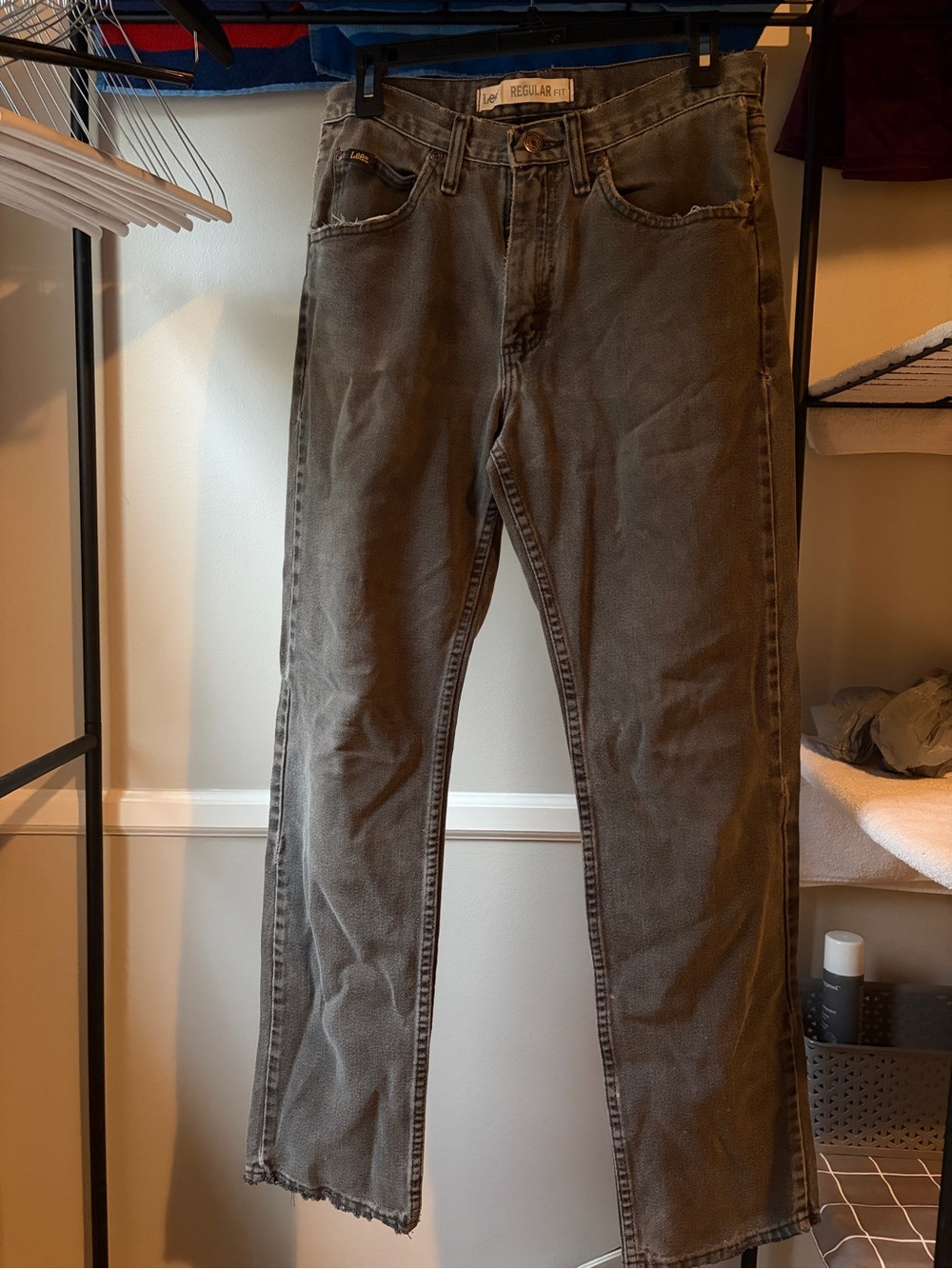 Lee Relaxed Straight Jeans in Olive Brown